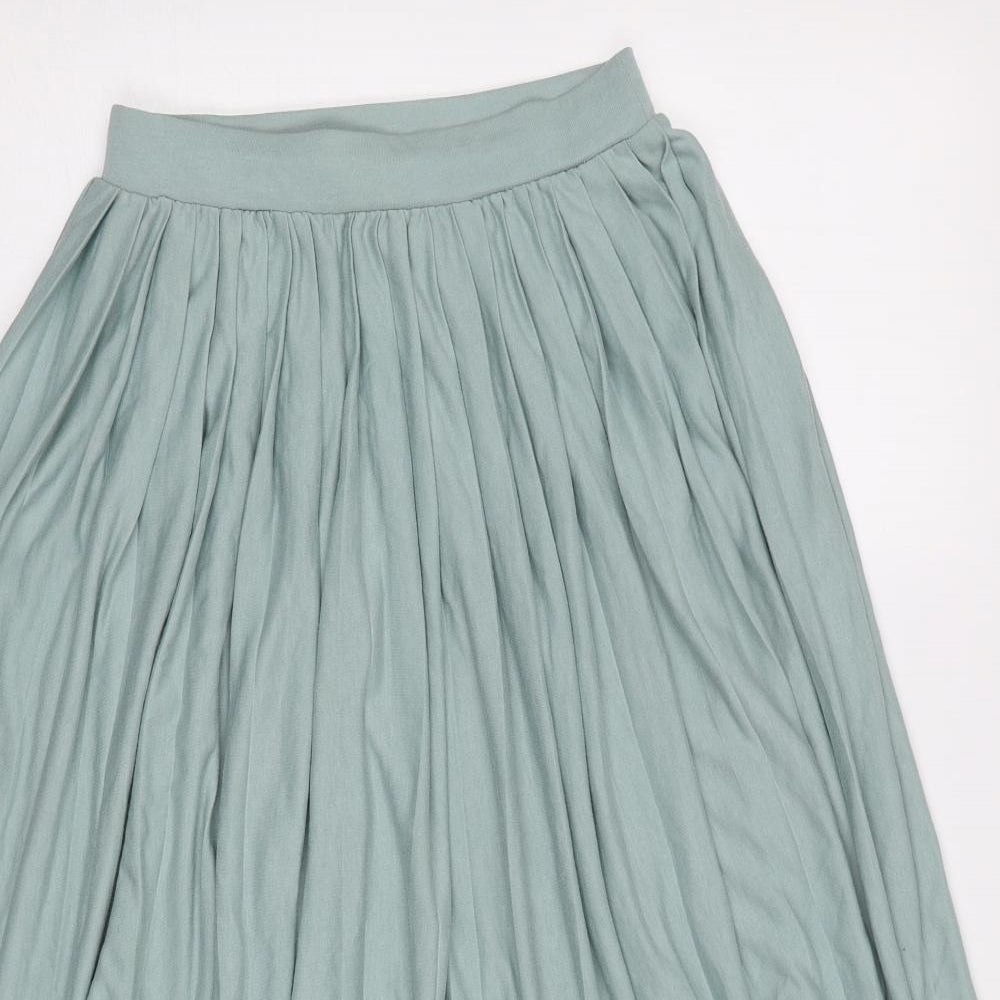 Primark Womens Green   Pleated Skirt Size 6