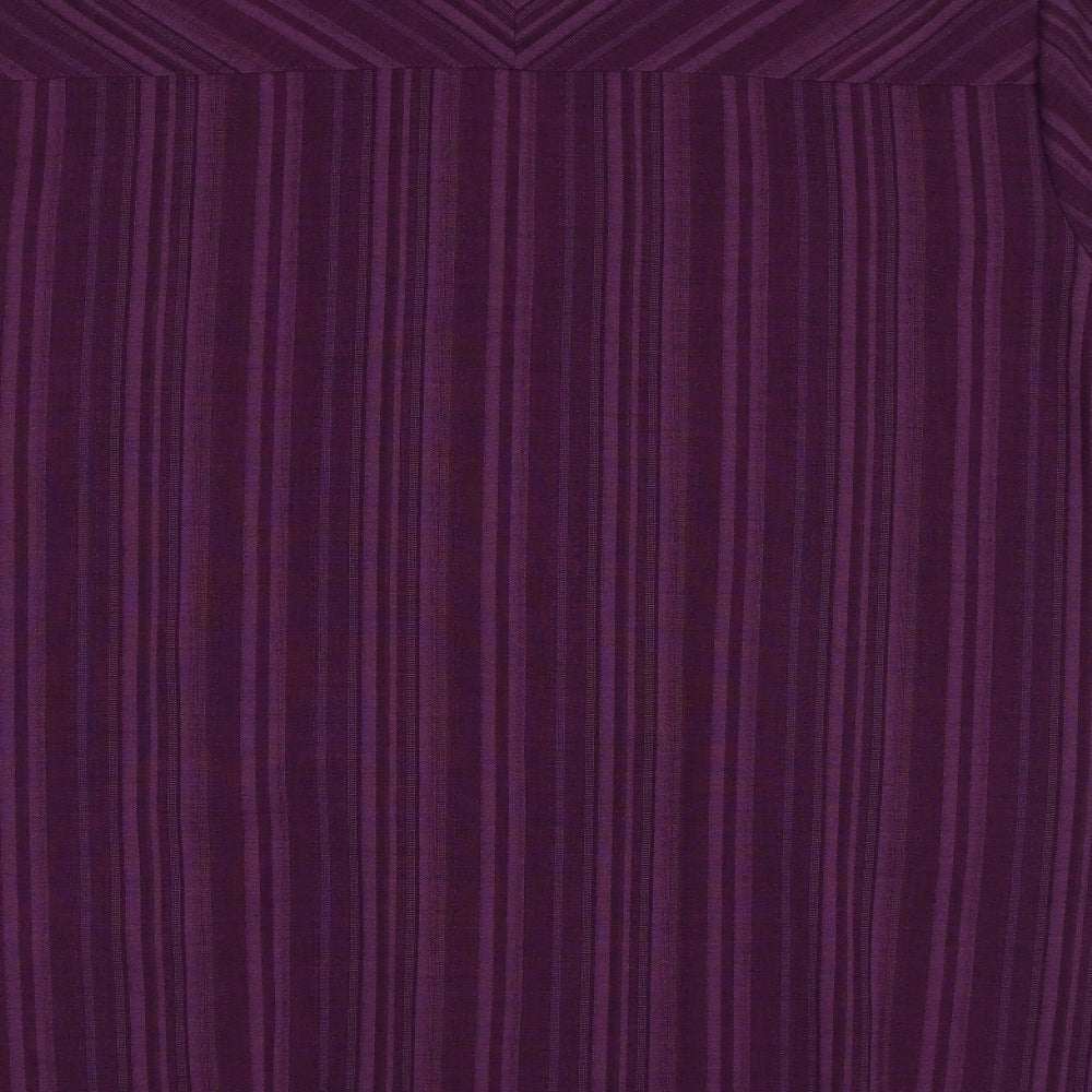 EWM Womens Purple Striped  Basic Blouse Size 20