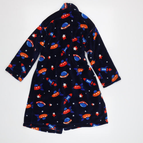 M&S Girls Blue Geometric  Kimono Pyjama Top Size 7-8 Years  - Space