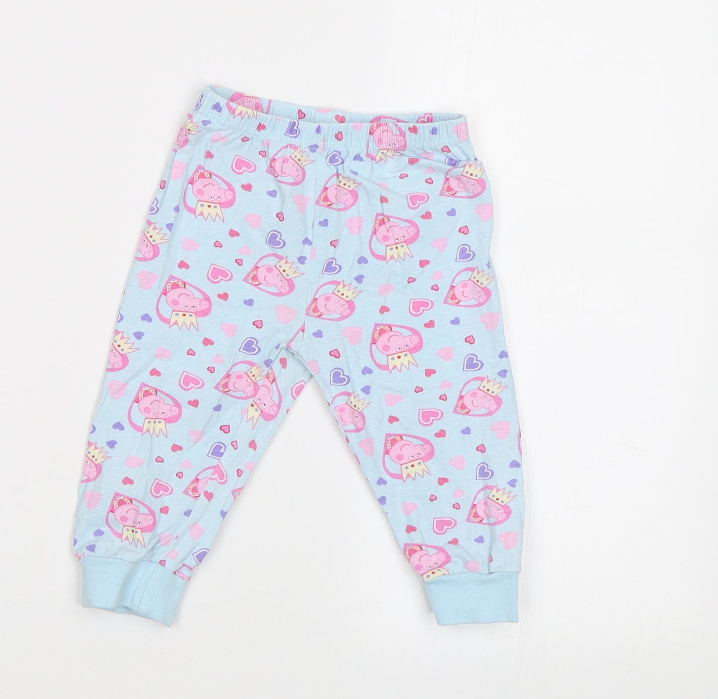 Peppa Pig Baby Blue Geometric   Pyjama Pants Size 18-24 Months