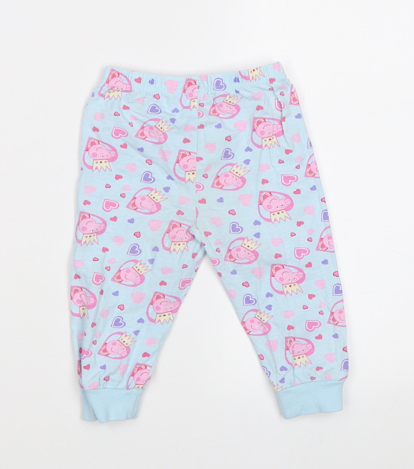Peppa Pig Baby Blue Geometric   Pyjama Pants Size 18-24 Months