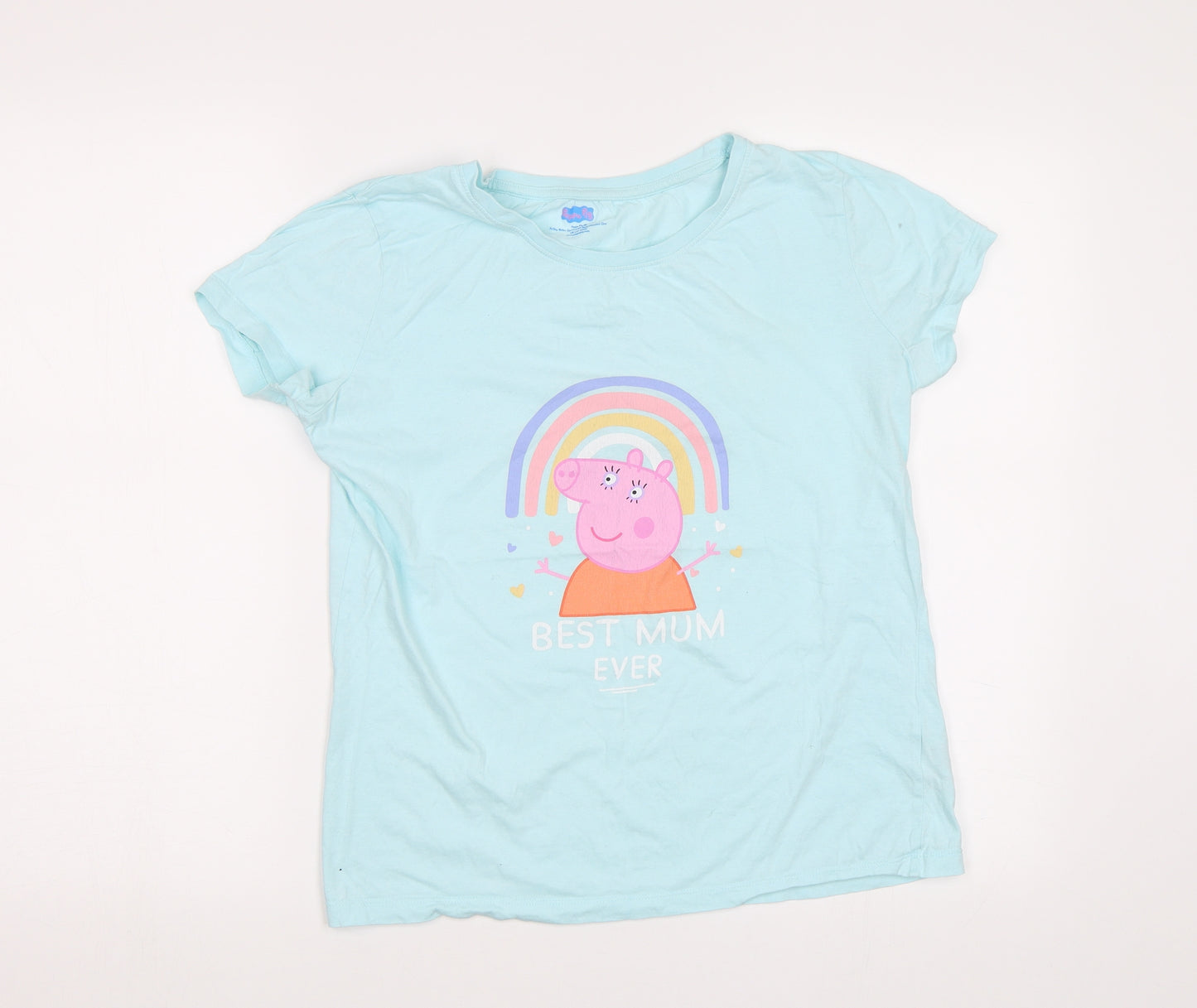 F&F Womens Blue   Basic T-Shirt Size 10  - Peppa Pig