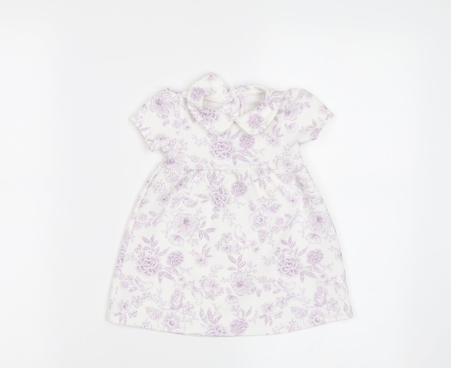 TU Baby White Floral  A-Line  Size 3-6 Months