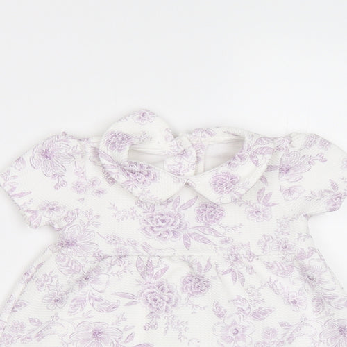 TU Baby White Floral  A-Line  Size 3-6 Months