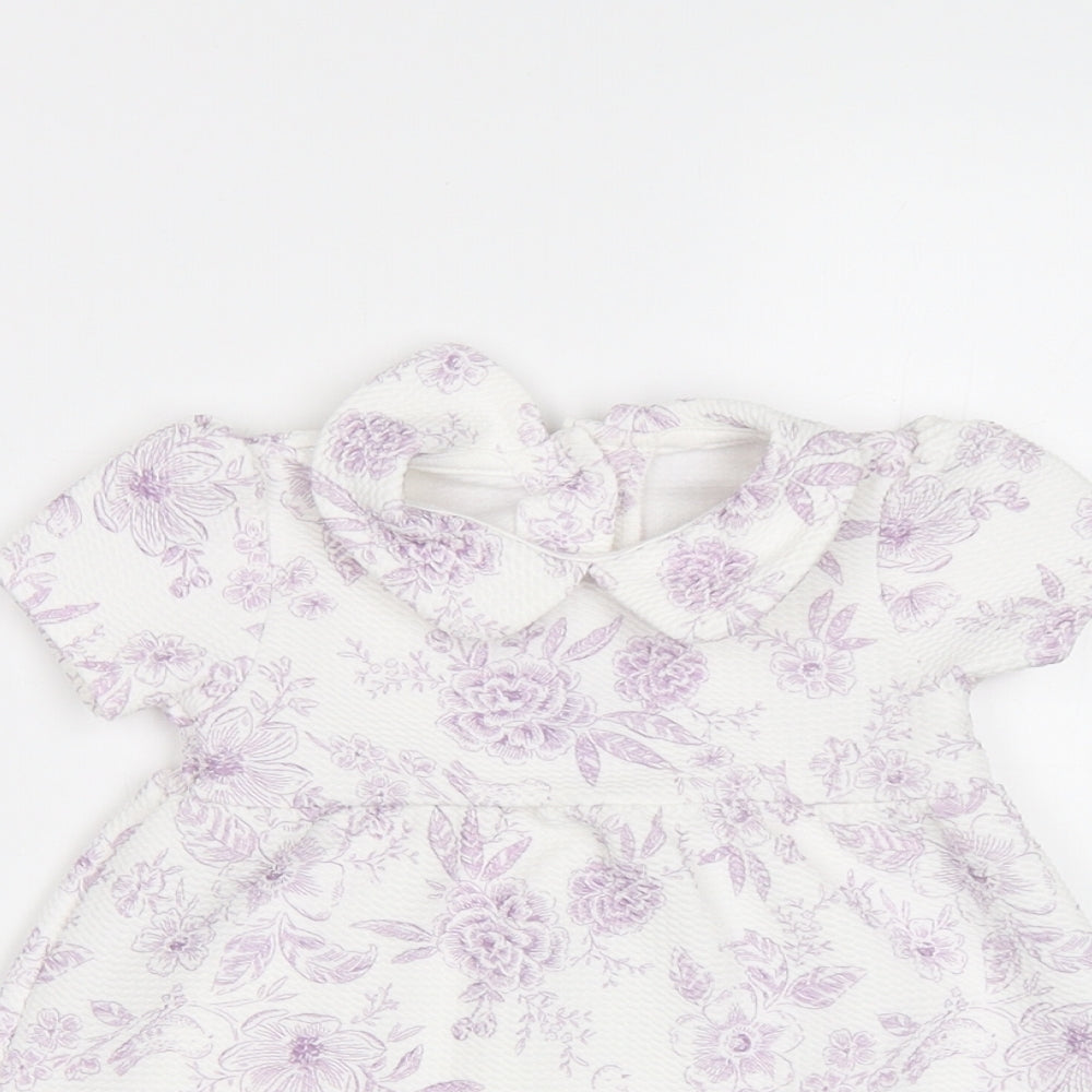 TU Baby White Floral  A-Line  Size 3-6 Months