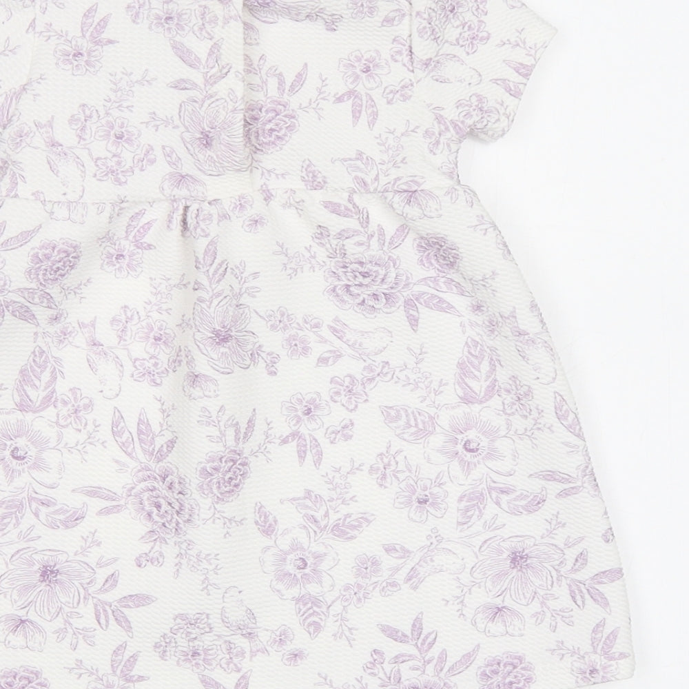 TU Baby White Floral  A-Line  Size 3-6 Months