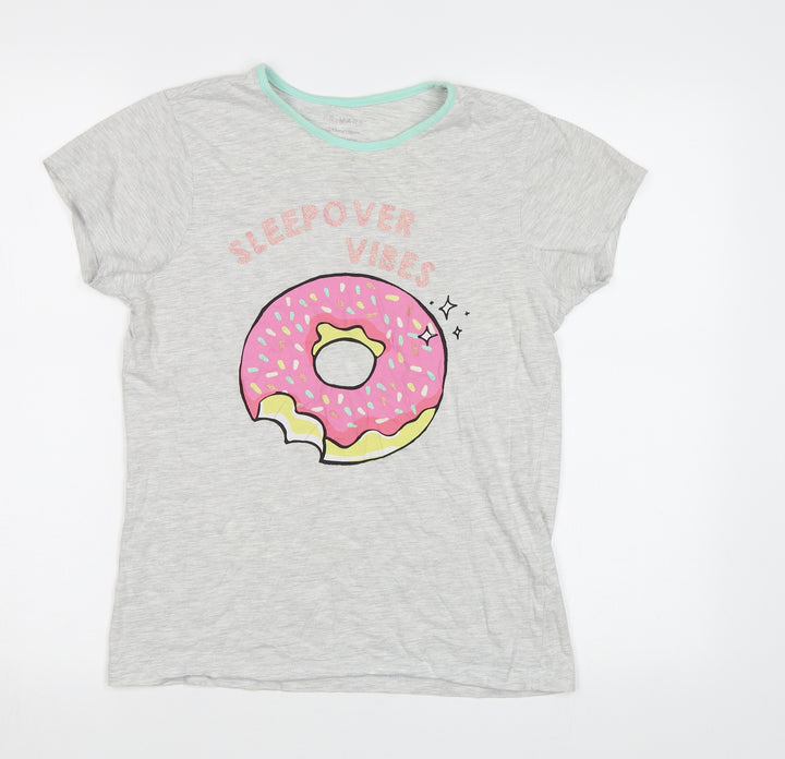 Primark Girls Grey   Basic Polo Size 12 Years  - Donut