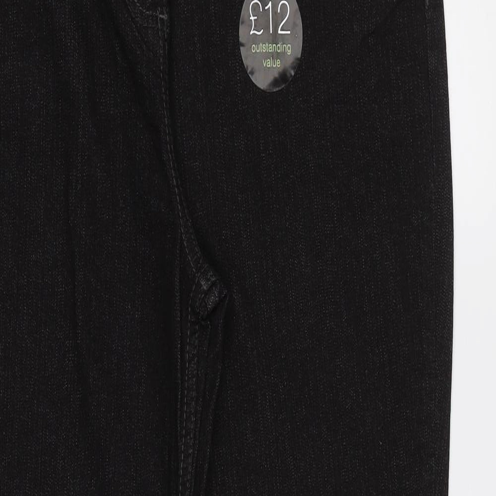 M&S Womens Black   Bootcut Jeans Size 16 L30 in