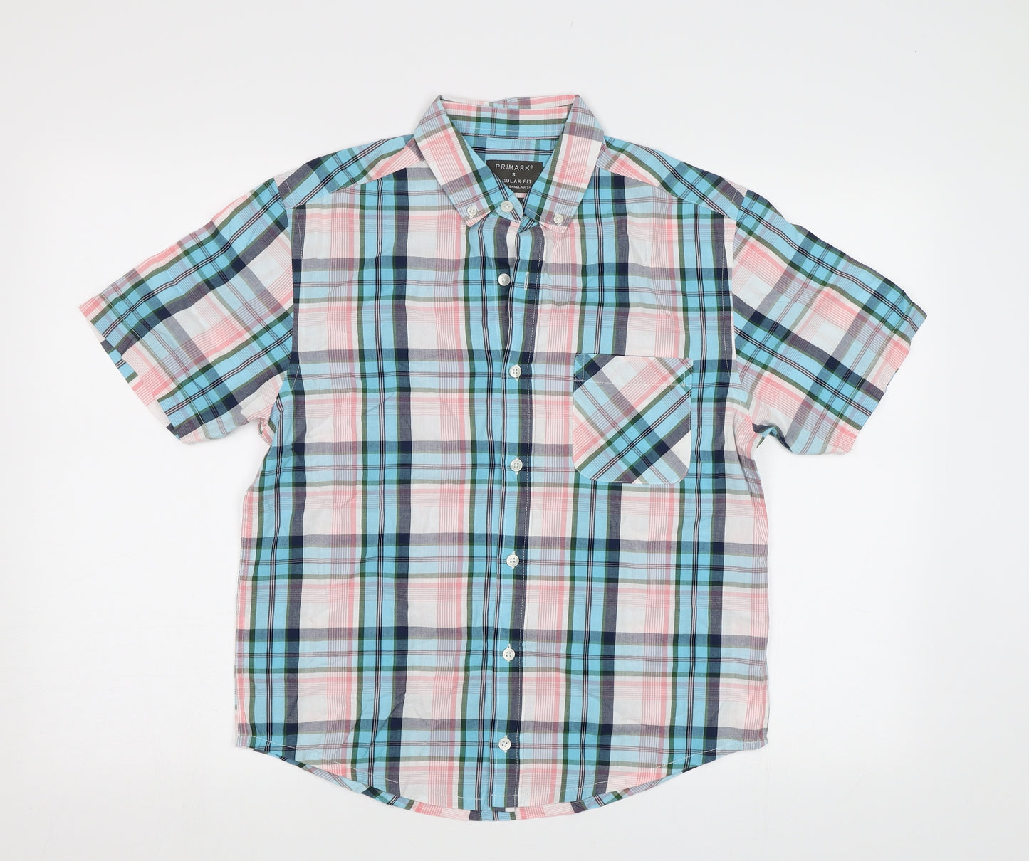 Primark Mens Multicoloured Check   Button-Up Size S