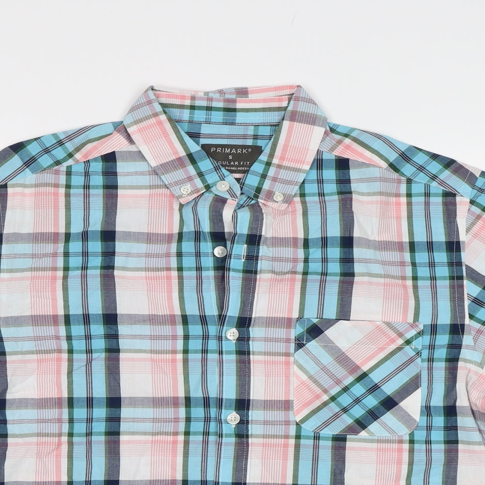 Primark Mens Multicoloured Check   Button-Up Size S