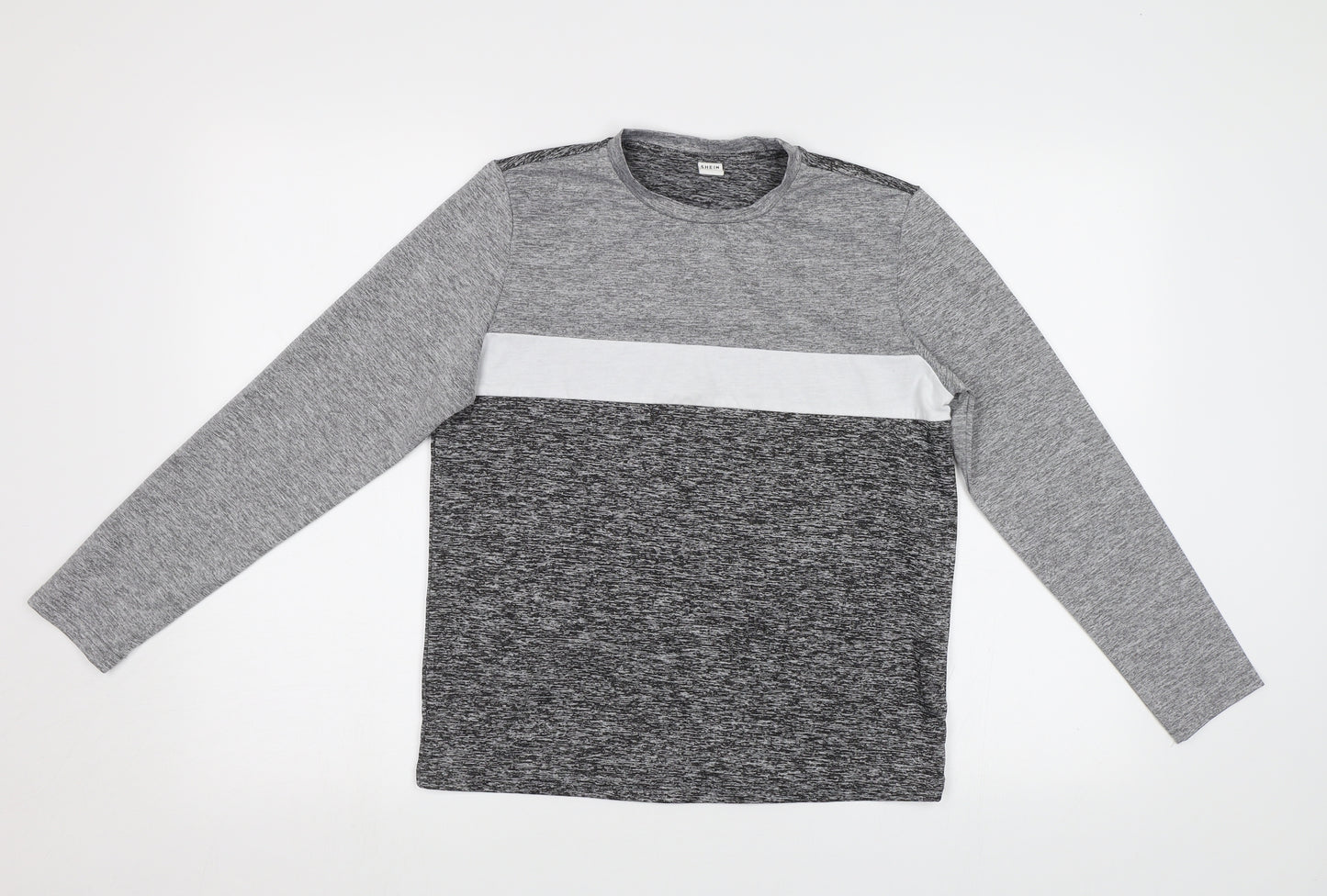SheIn Girls Grey   Pullover Sweatshirt Size 11-12 Years