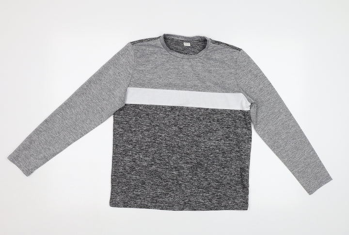 SheIn Girls Grey   Pullover Sweatshirt Size 11-12 Years