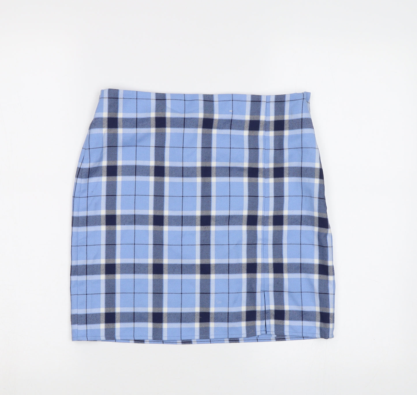 George Girls Blue Check  Mini Skirt Size 14-15 Years