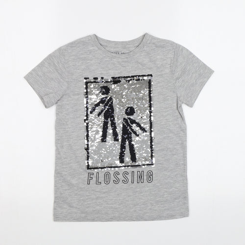 Urban Outlaws Girls Grey   Basic T-Shirt Size 7-8 Years  - Flossing