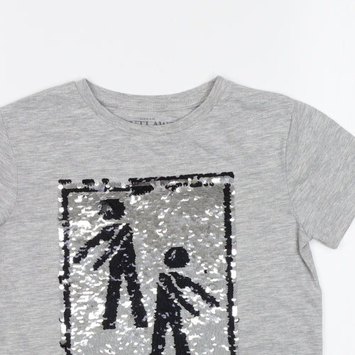 Urban Outlaws Girls Grey   Basic T-Shirt Size 7-8 Years  - Flossing