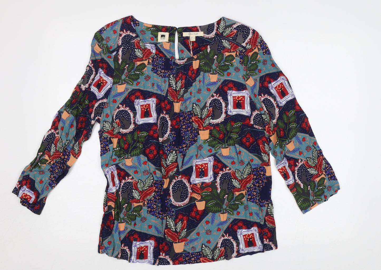 White Stuff Womens Multicoloured Floral  Basic Blouse Size 16