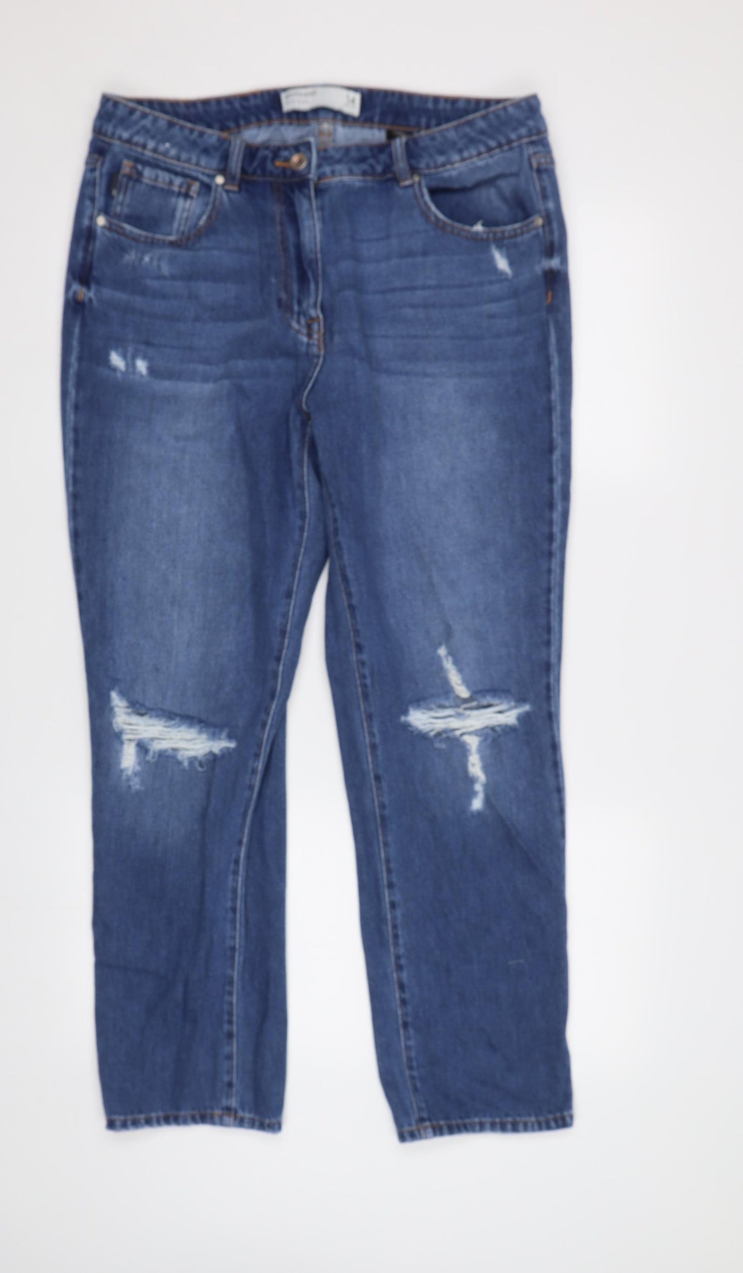 NEXT Womens Blue   Boyfriend Jeans Size 14 L29 in