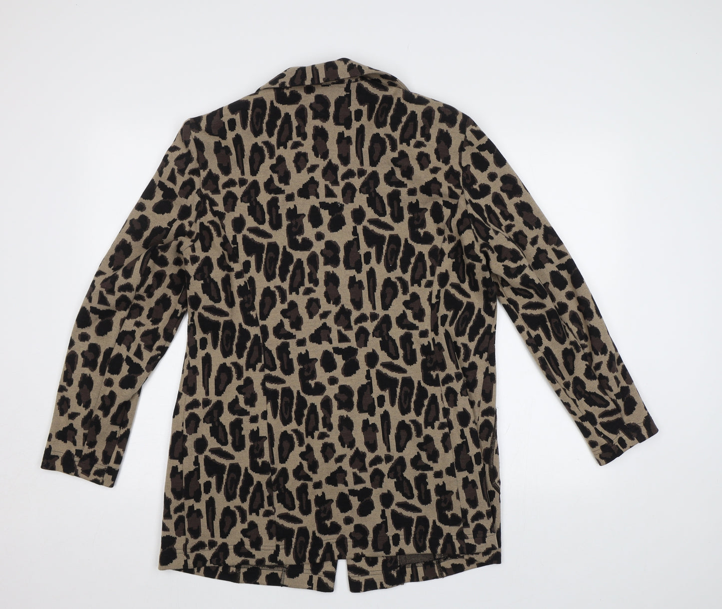 Habella Womens Beige Animal Print  Jacket Blazer Size 16