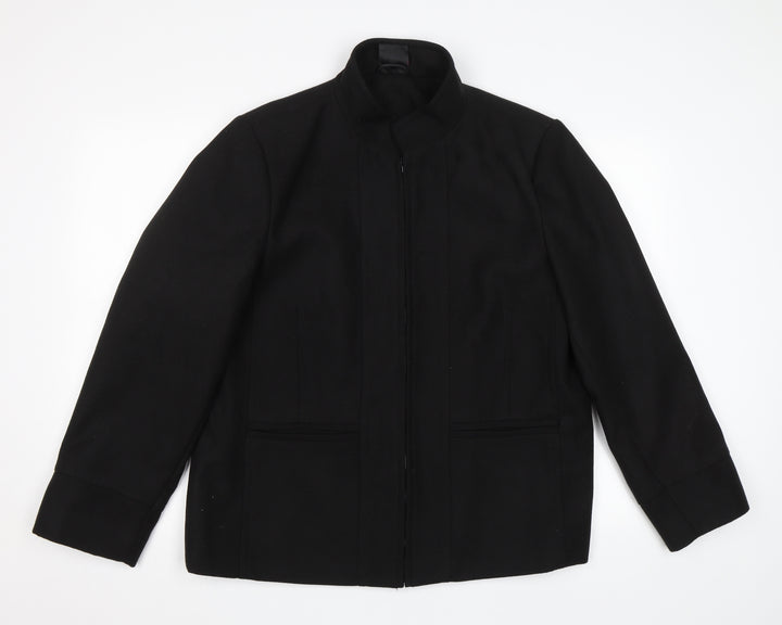 tg Womens Black   Overcoat Coat Size 20