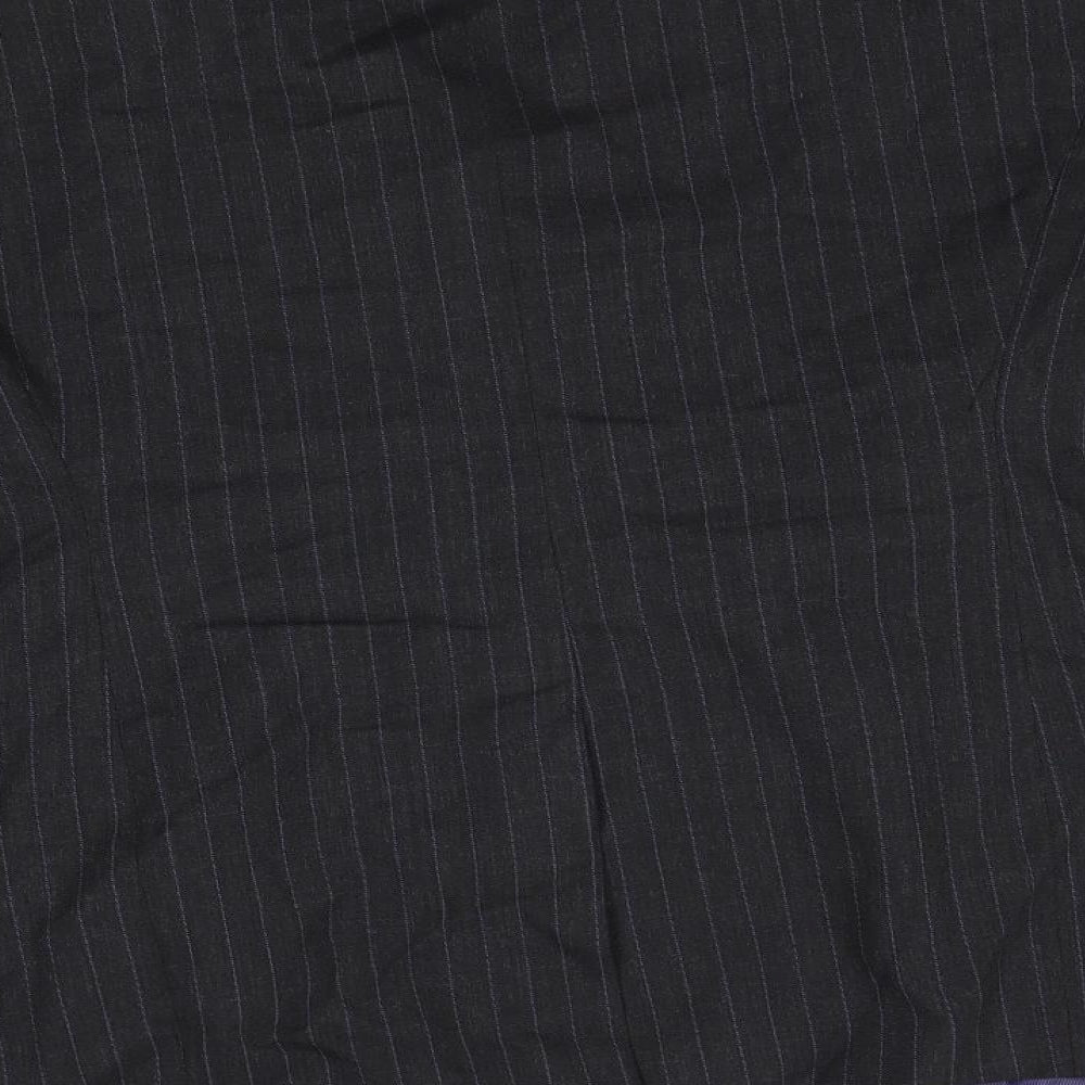 Preworn Womens Grey Striped  Jacket Blazer Size 18