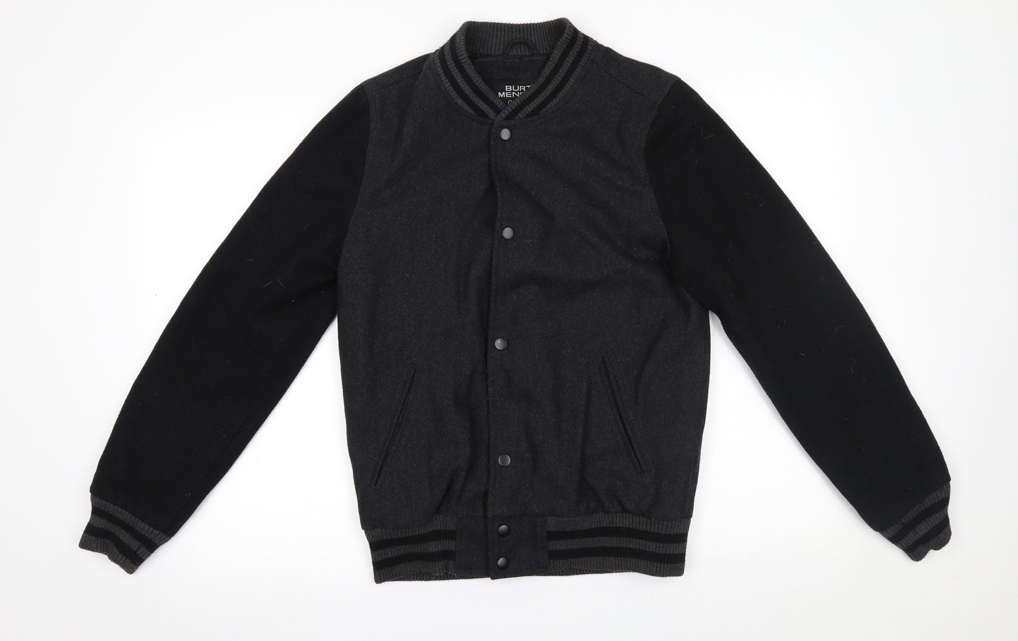 Burton Menswear Mens Black   Varsity Jacket Jacket Size S