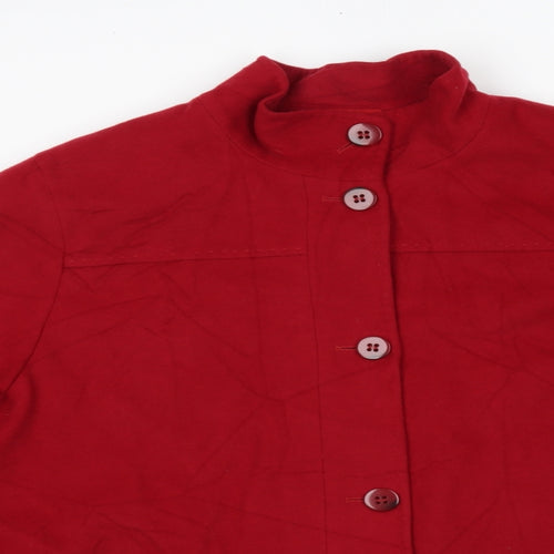 M&S Womens Red   Overcoat Coat Size 22