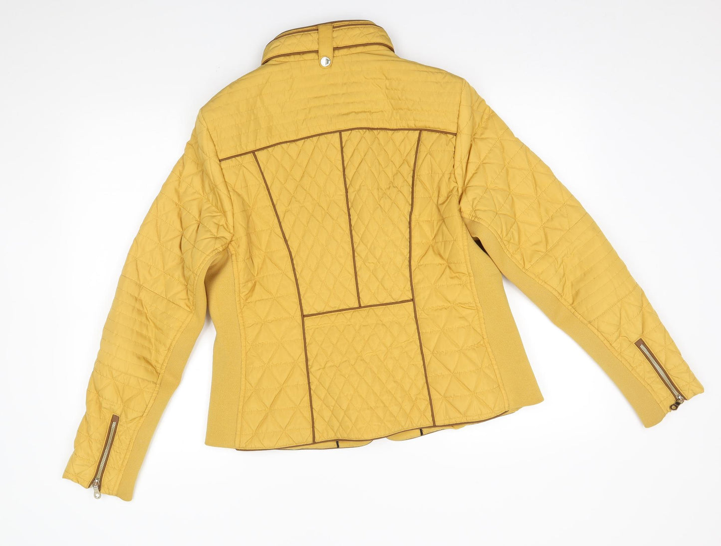 M&S Womens Yellow   Quilted Coat Size 16