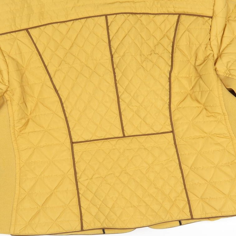 M&S Womens Yellow   Quilted Coat Size 16