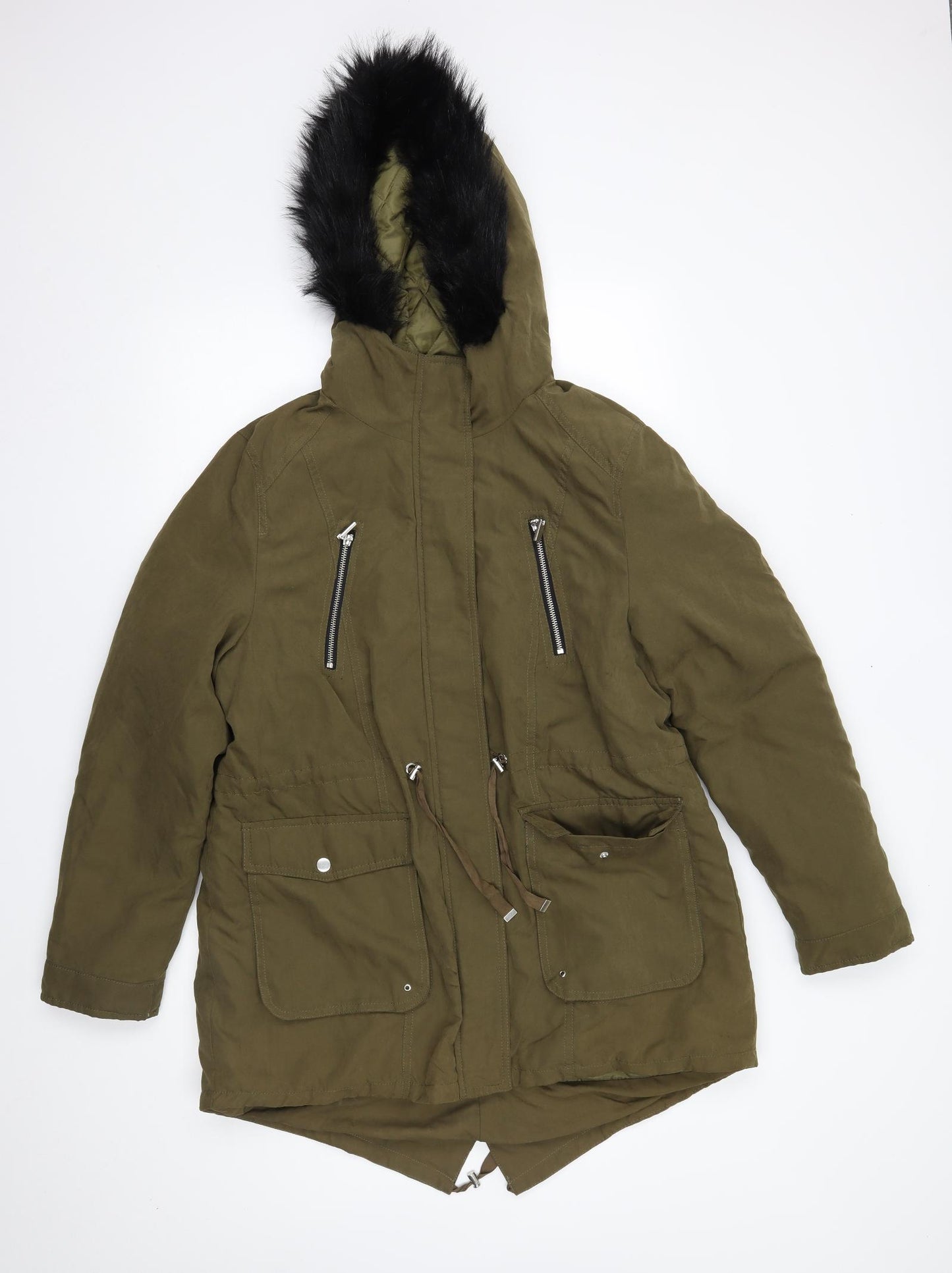 Dorothy Perkins Womens Green   Parka Coat Size 16