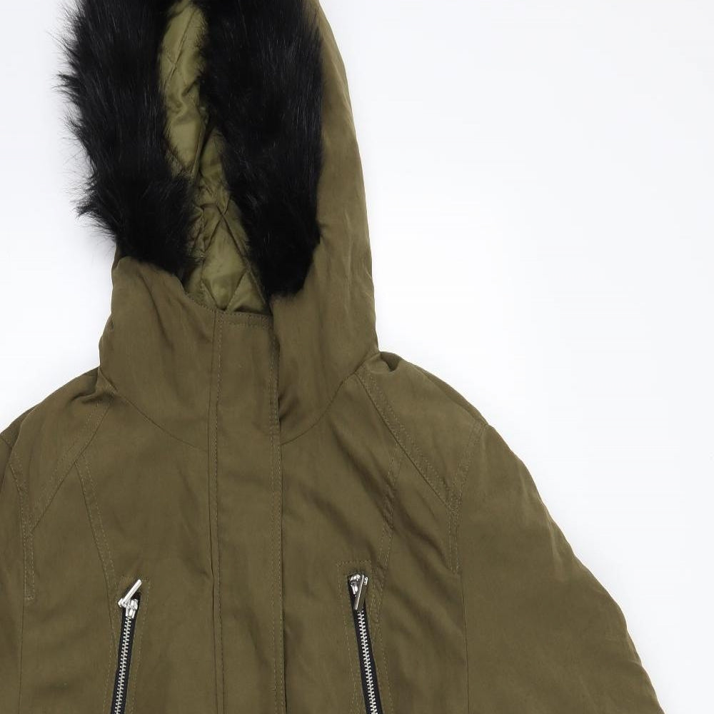 Dorothy Perkins Womens Green   Parka Coat Size 16