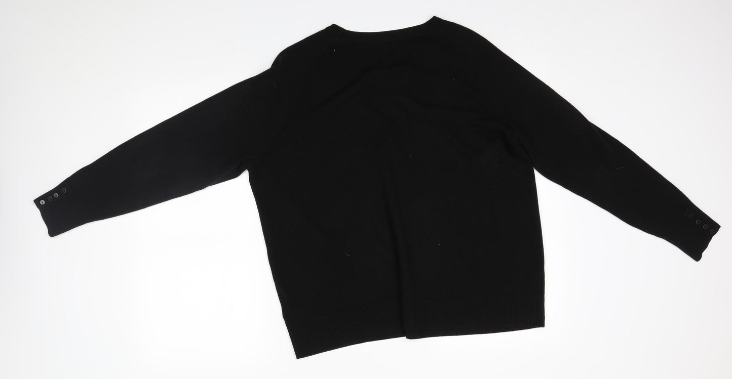 M&S Womens Black   Pullover Jumper Size 20