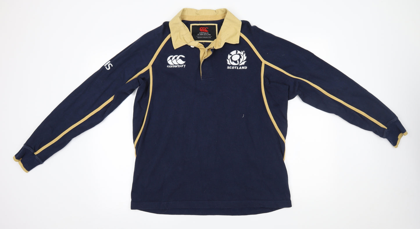 Canterbury Mens Blue   Pullover Jumper Size L  - Rugby, Scotland