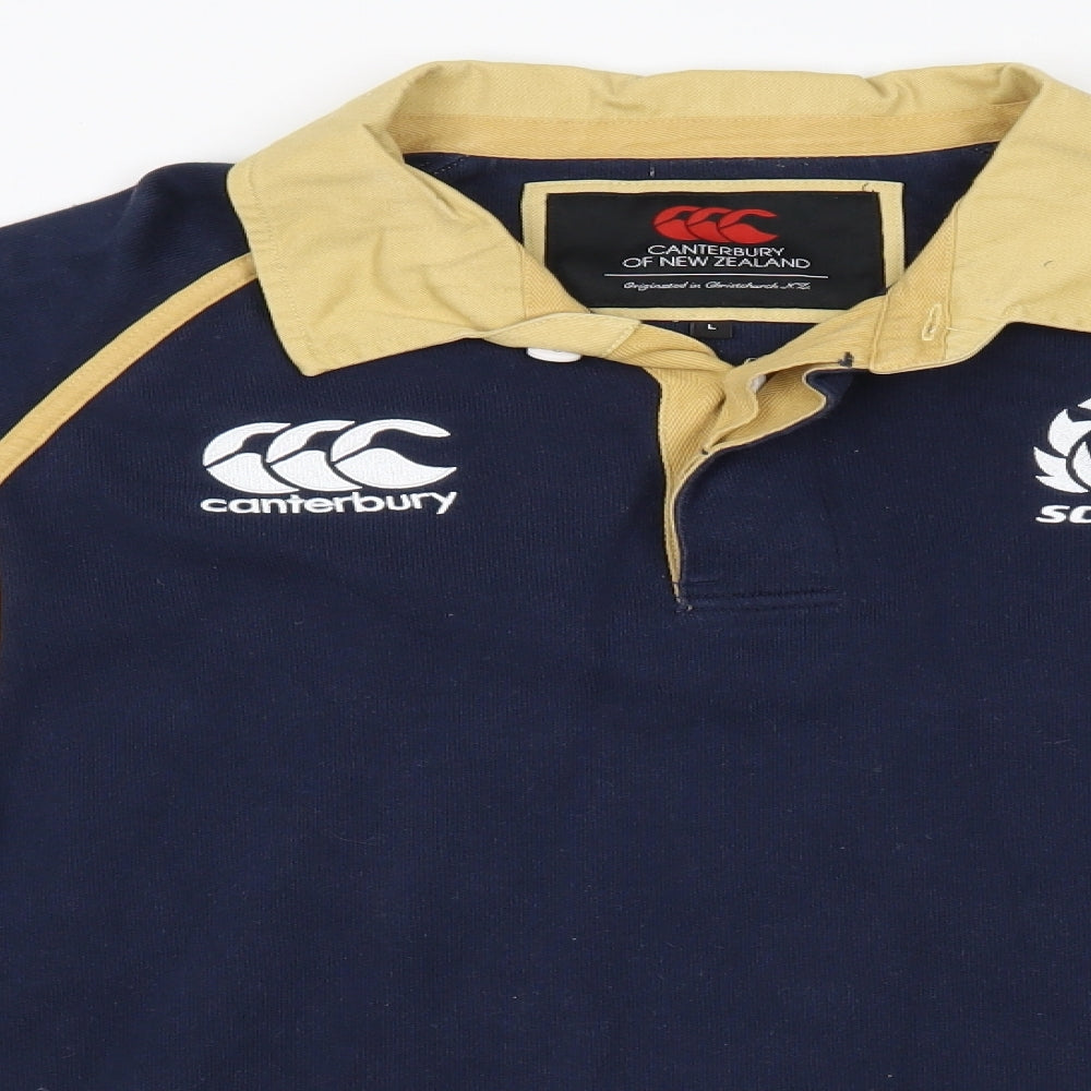 Canterbury Mens Blue   Pullover Jumper Size L  - Rugby, Scotland