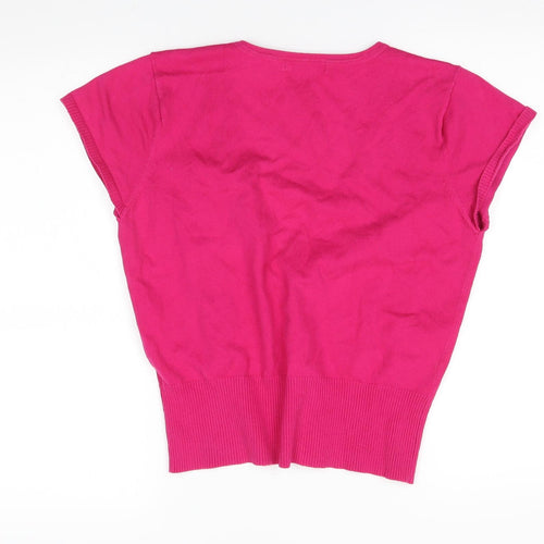 M&Oo Womens Pink   Cardigan Jumper Size M