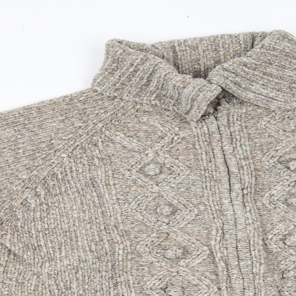elizabeth scott Womens Beige   Cardigan Jumper Size M  - full zip