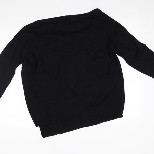 Avenue Womens Black   Wrap Jumper Size L
