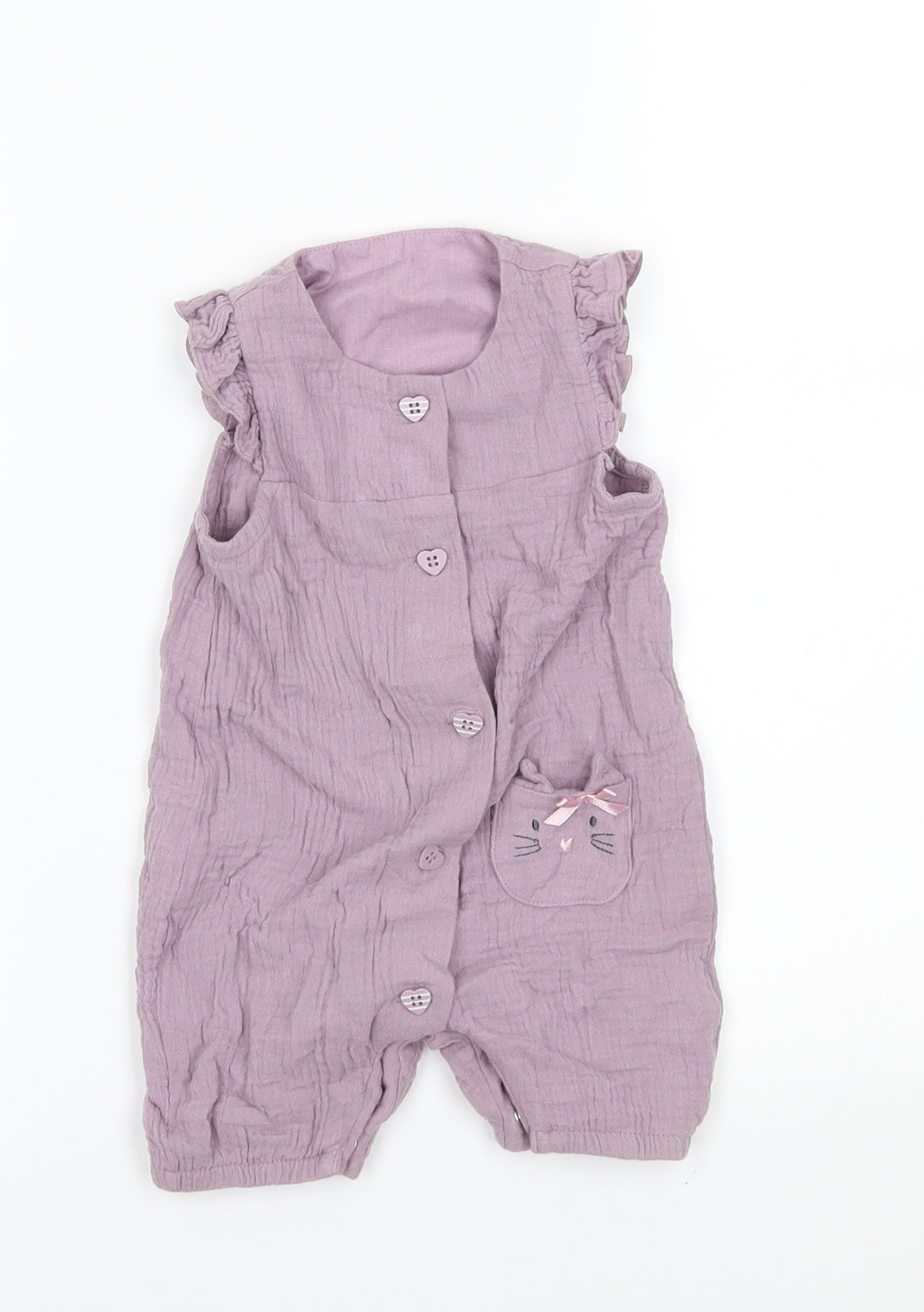 Nutmeg Baby Purple   Romper One-Piece Size 6-9 Months