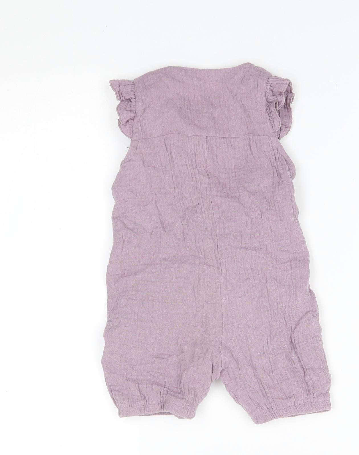 Nutmeg Baby Purple   Romper One-Piece Size 6-9 Months