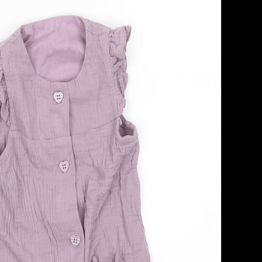 Nutmeg Baby Purple   Romper One-Piece Size 6-9 Months