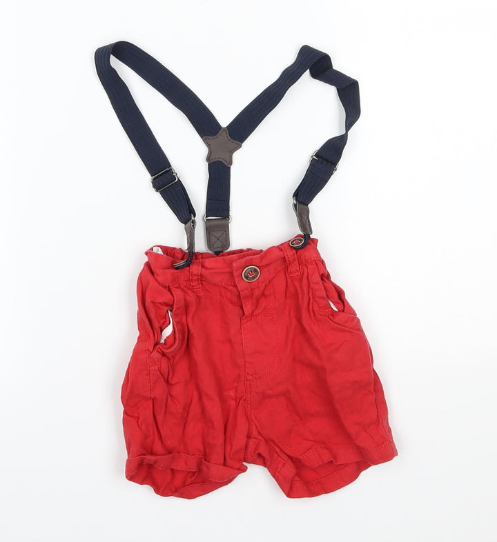 NEXT Baby Red Trousers Size 18-24 Months - suspenders