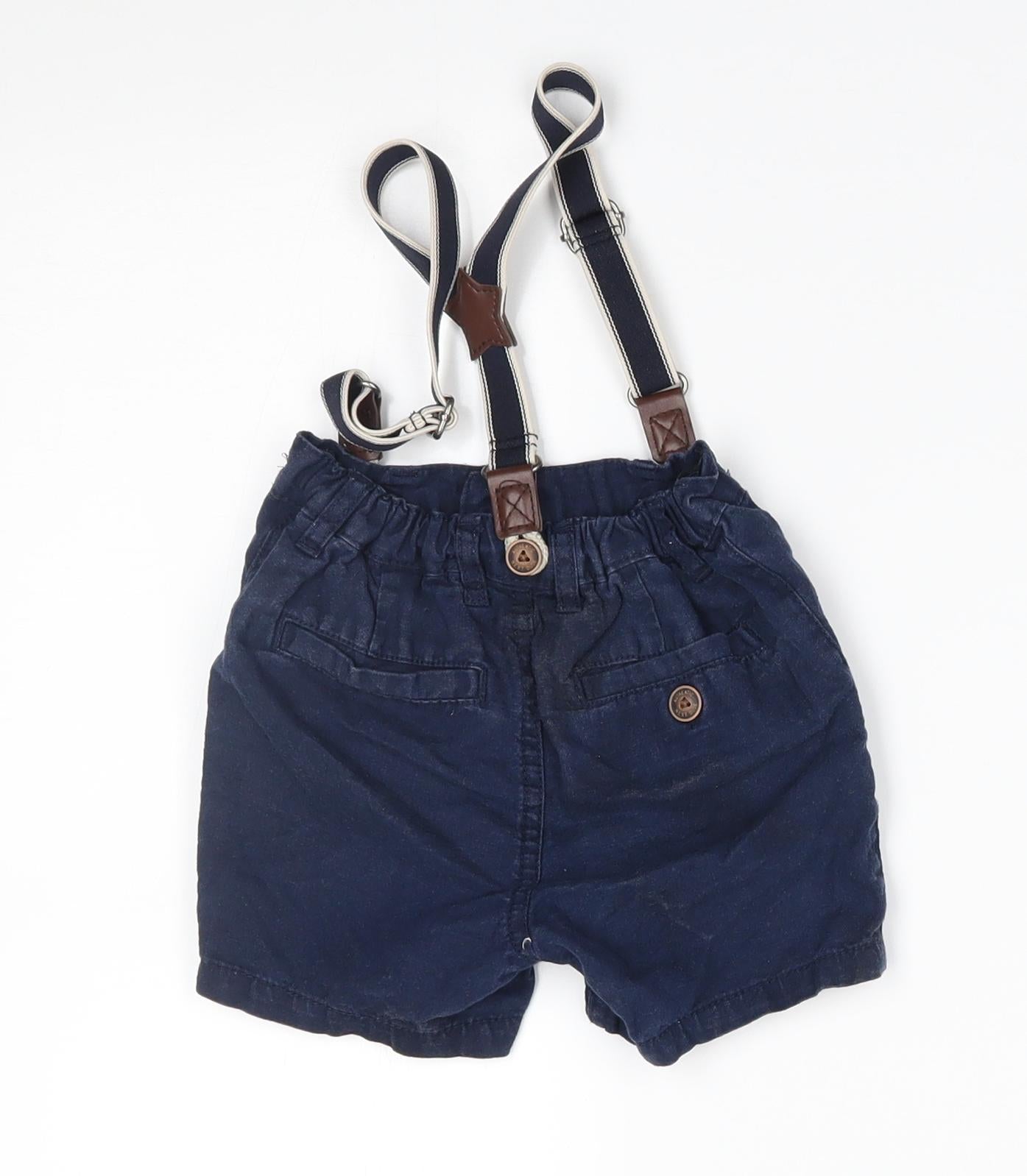 NEXT Baby Blue    Trousers Size 18-24 Months  - suspenders