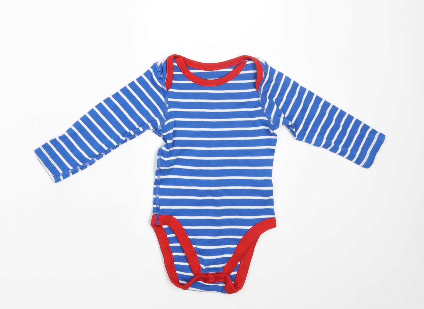 M&S Baby Blue Striped  Babygrow One-Piece Size 18-24 Months