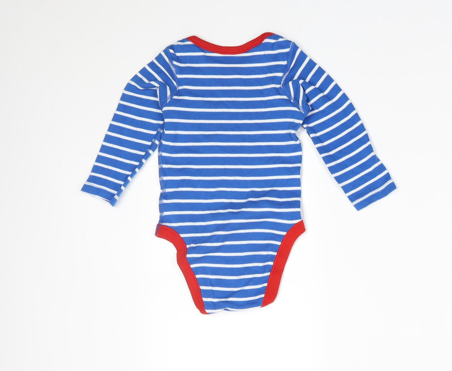 M&S Baby Blue Striped  Babygrow One-Piece Size 18-24 Months
