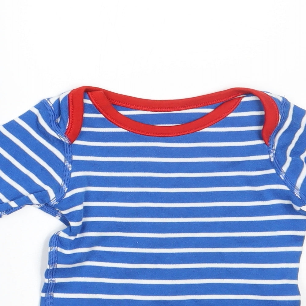 M&S Baby Blue Striped  Babygrow One-Piece Size 18-24 Months