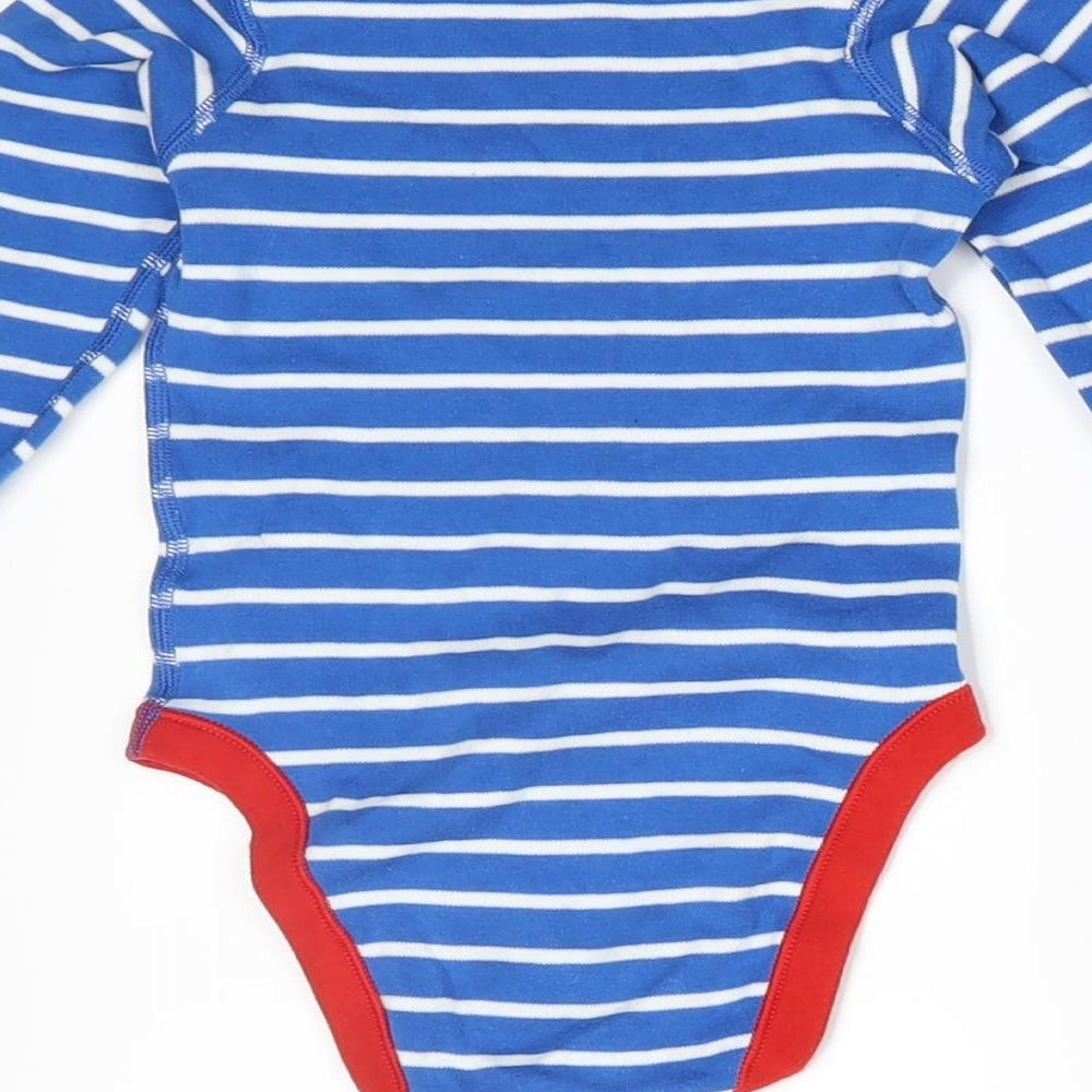 M&S Baby Blue Striped  Babygrow One-Piece Size 18-24 Months