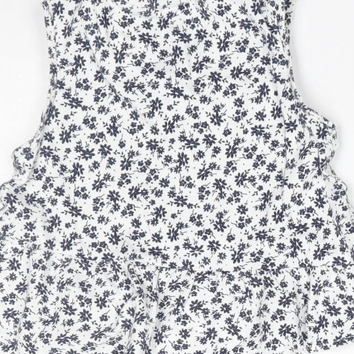 Mothercare Girls Grey Floral  Basic Blouse Size 12-18 Months