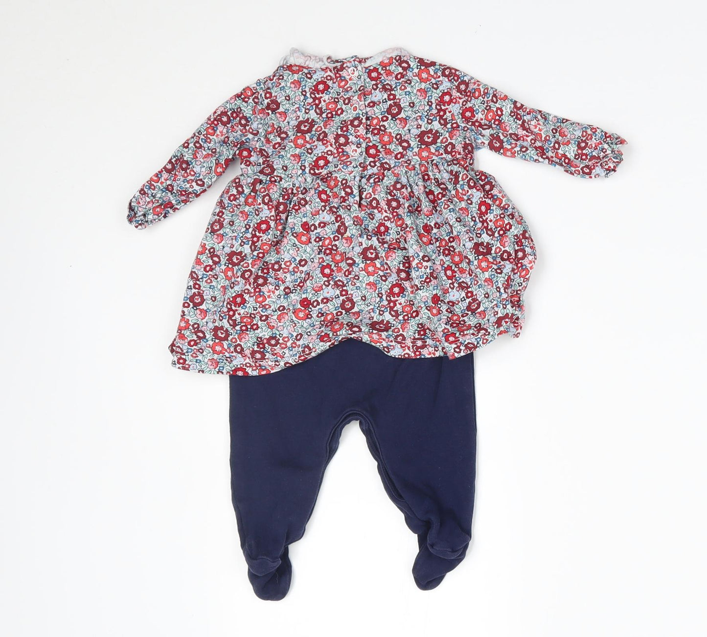 NEXT Baby Red Floral  Babygrow One-Piece Size 0-3 Months