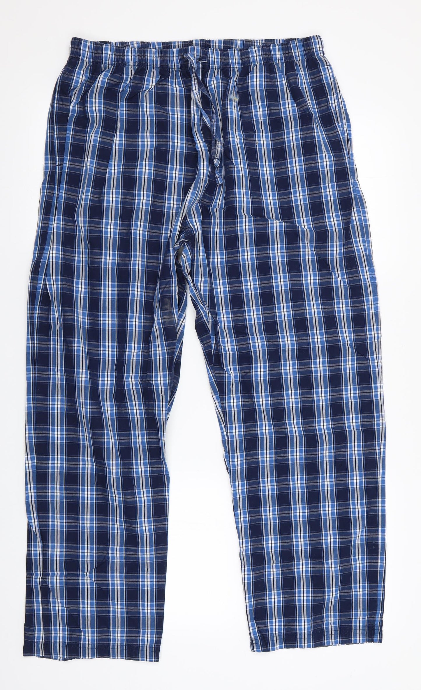 TU Mens Blue Check   Pyjama Pants Size L