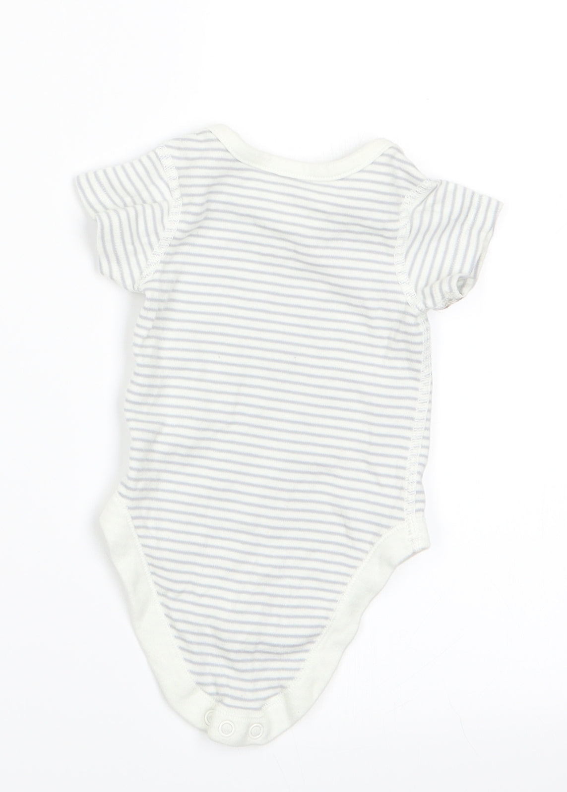 Marks and Spencer Boys Grey Striped  Romper One-Piece Size 0-3 Months