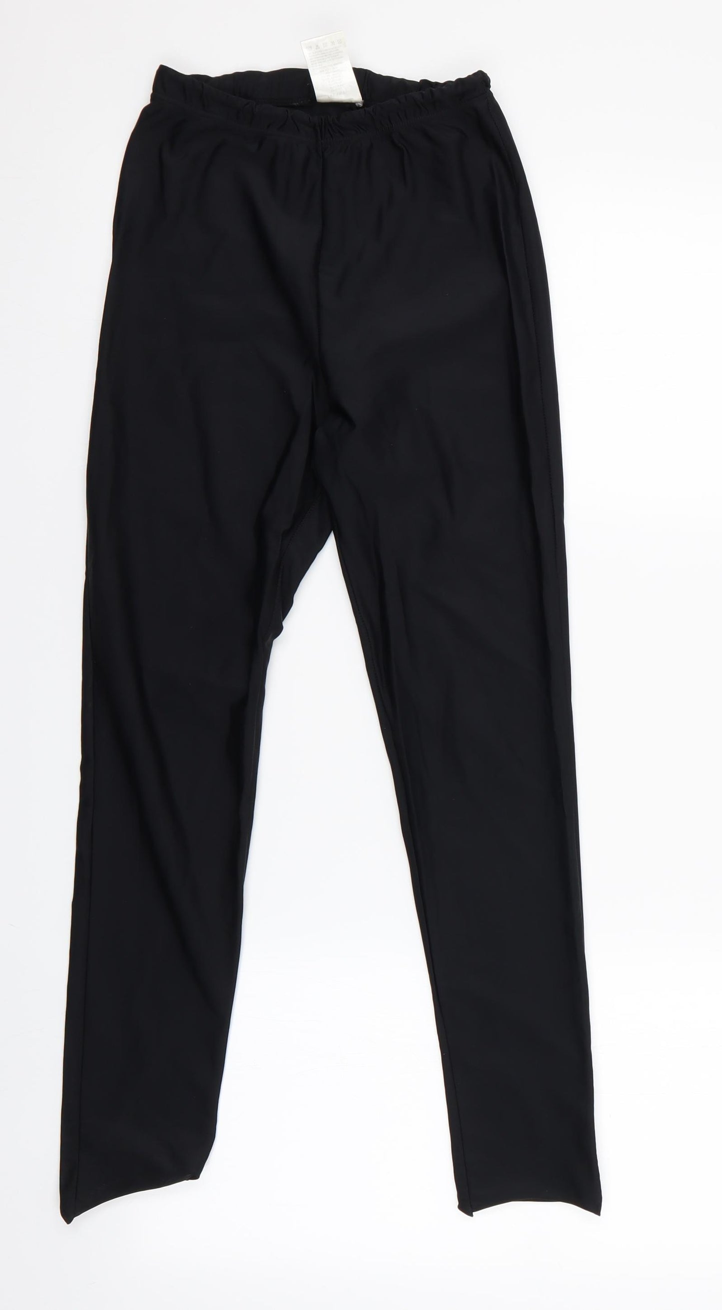 LASCANA Womens Black   Cropped Leggings Size 10 L25 in